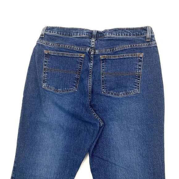 St. John's Bay Boot Women's size 14 Dark Wash Blue Denim jeans - Picture 2 of 3